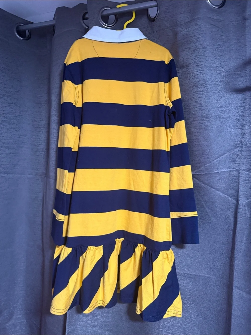 Ralph Lauren Yellow and Navy Striped Rugby Dress